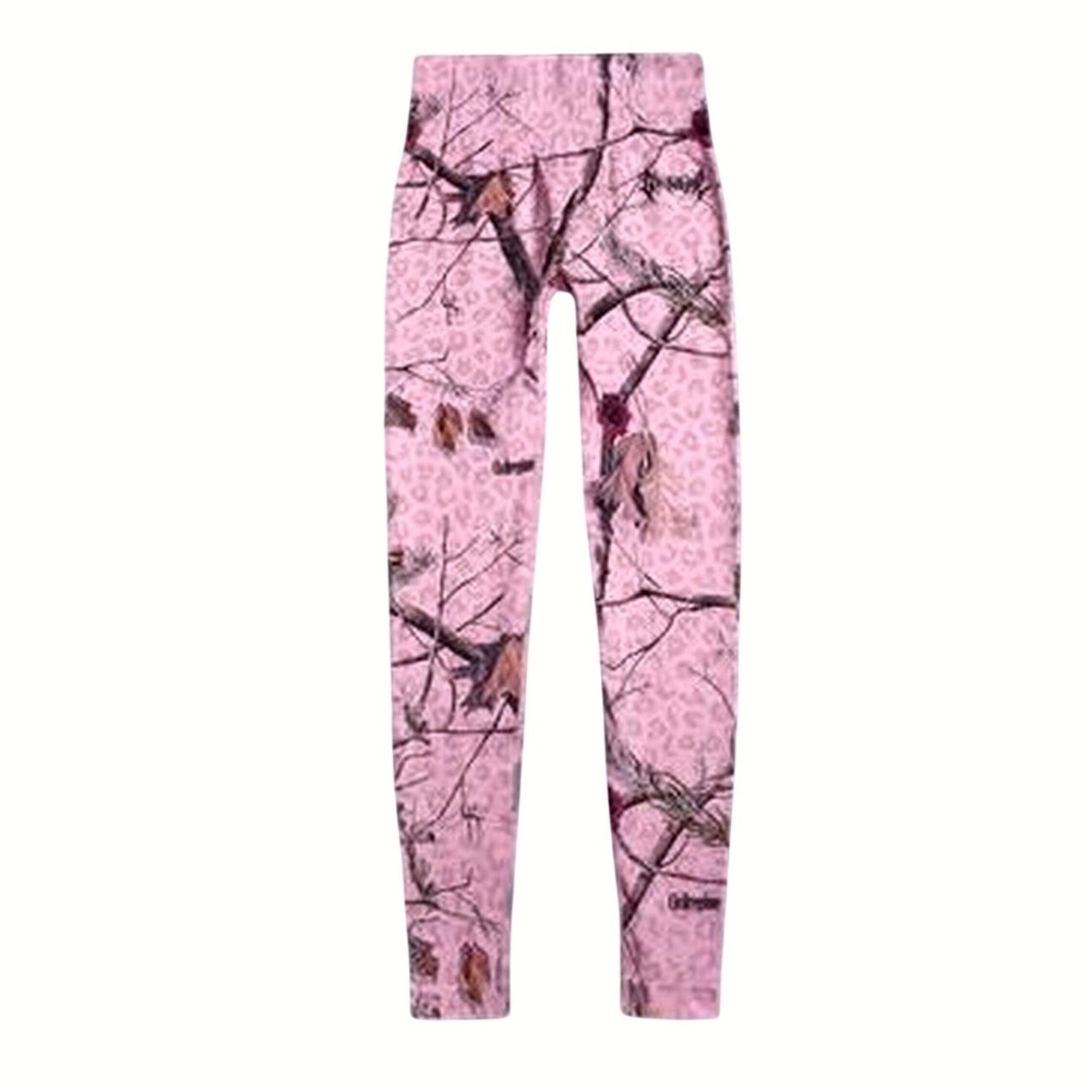 Civil‎ regime Concrete Forest Baby Pink Leopard Camo Seamless Workout Leggings L